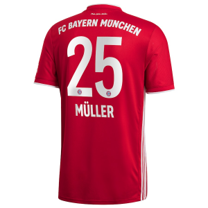 Koszulka Bayern Monachium Thomas Müller 25 Główna 2020/2021 – Krótki Rękaw