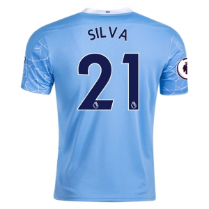 Koszulka Manchester City David Silva 21 Główna 2020/2021 – Krótki Rękaw