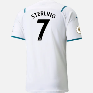 Koszulka Manchester City Raheem Sterling 7 Precz 2021/22 – Krótki Rękaw